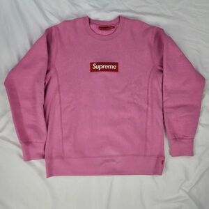 Supreme FW15 Pink Crewneck with Red Box Logo